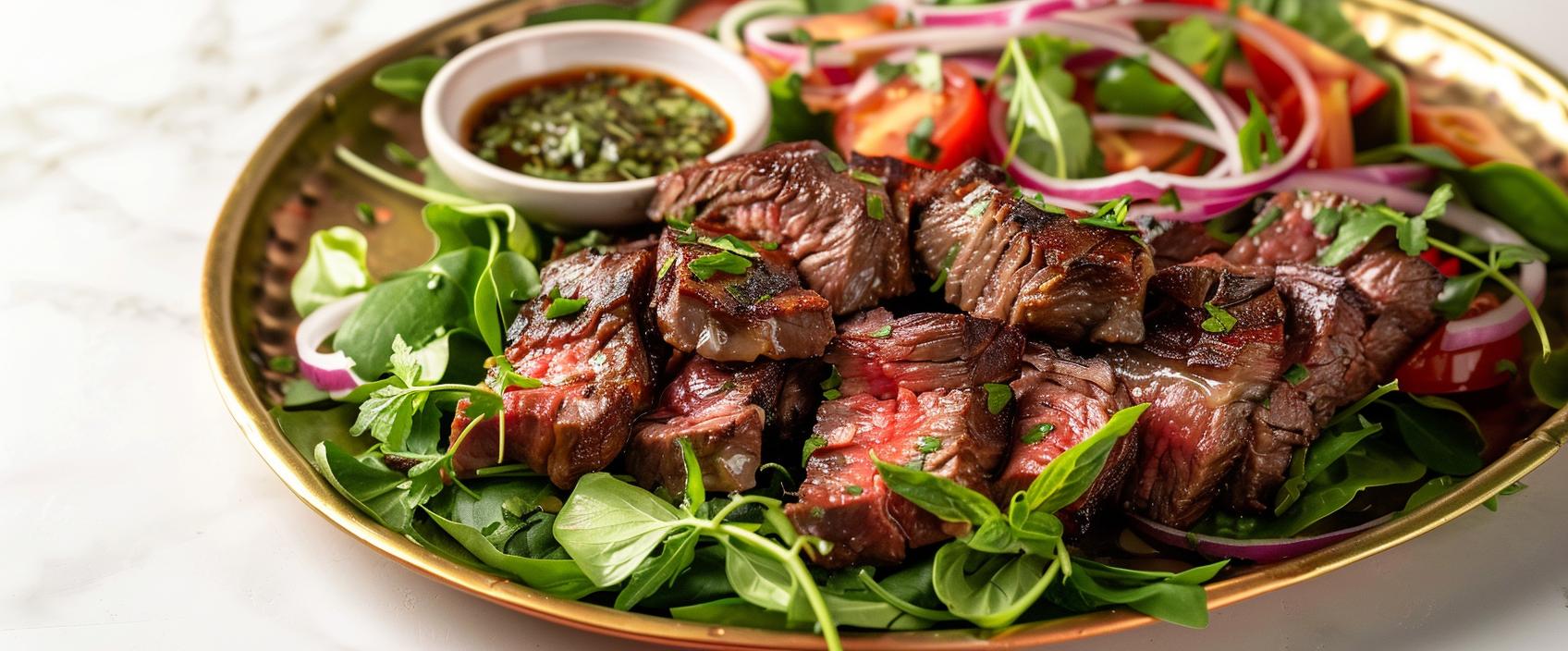 Bò Lúc Lắc (Vietnamese Shaking Beef) — geschroeide rundvleesblokjes