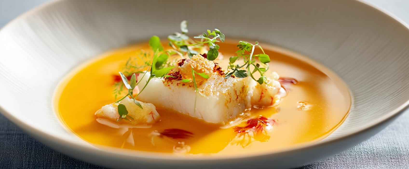 Bouillabaisse à la Marseillaise — met diepe visbouillon, rouille en krokante stokbroodschijfjes