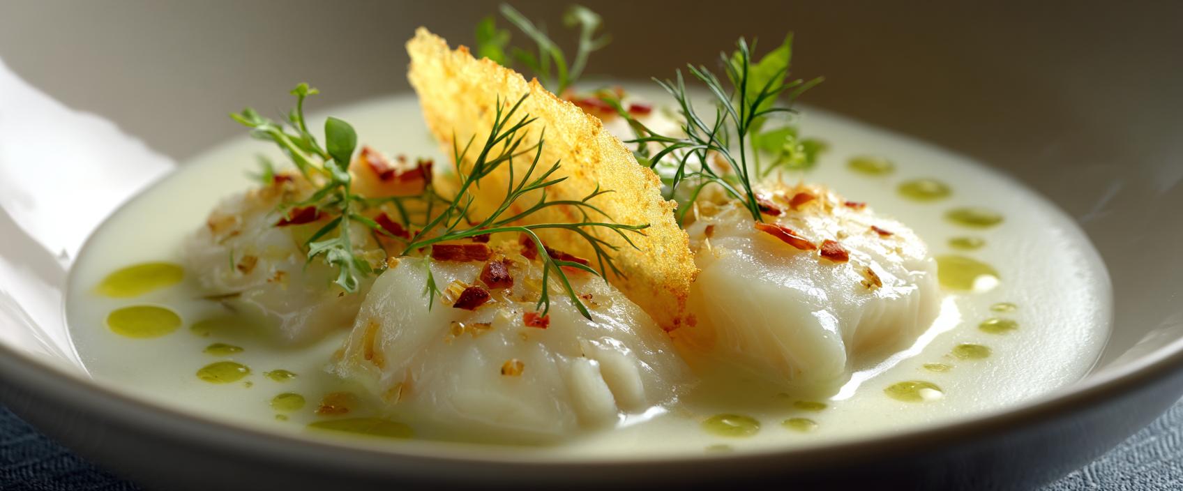 Bourride à la Provençale — Zeebaars met Aïolivelouté en Venkel