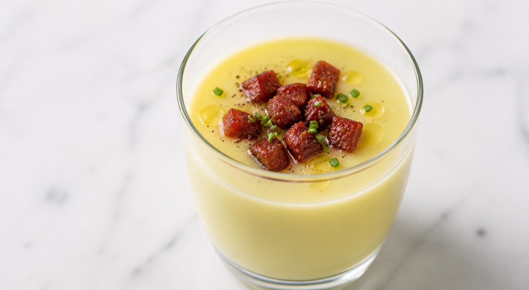 Crema de puerros — fluweelzachte preisoep met krokante chorizo