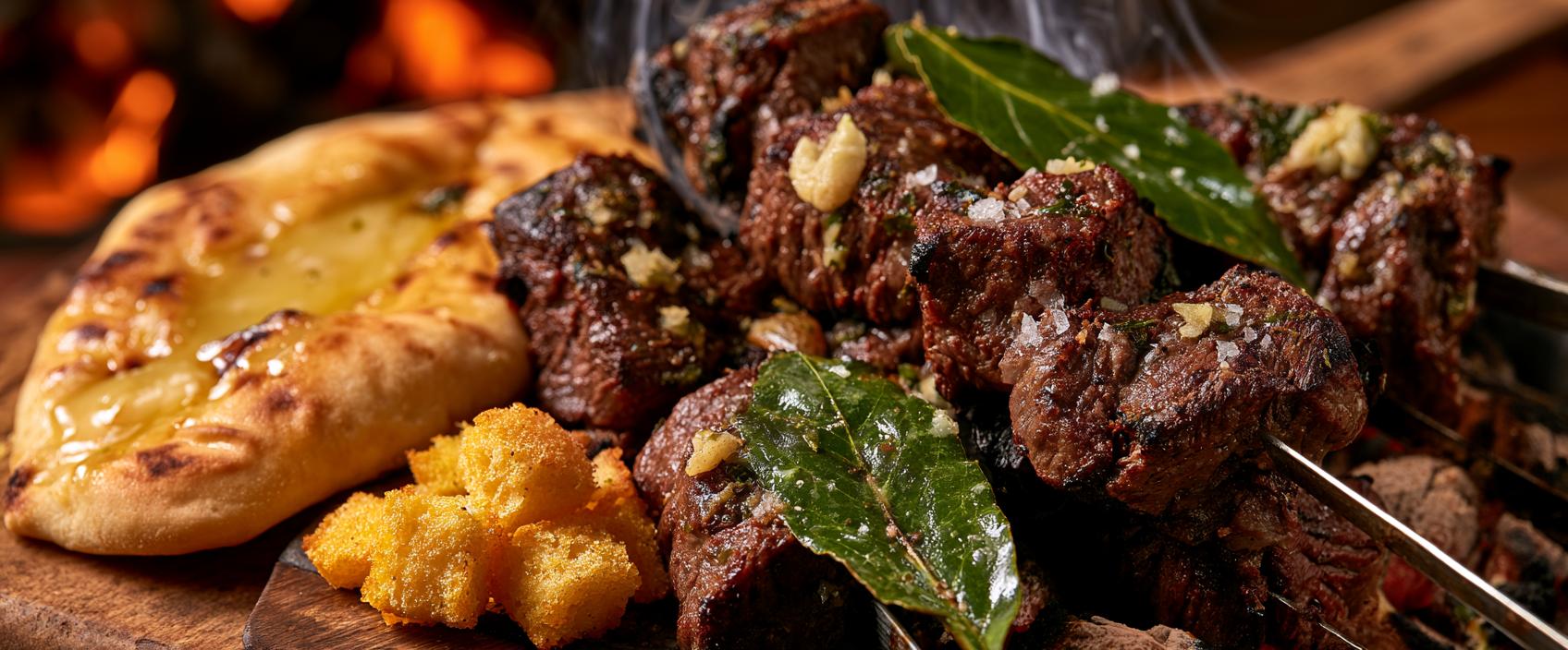 Espetada Madeirense met Entrecôte — Madeira's rundvleesspies met laurier en knoflook