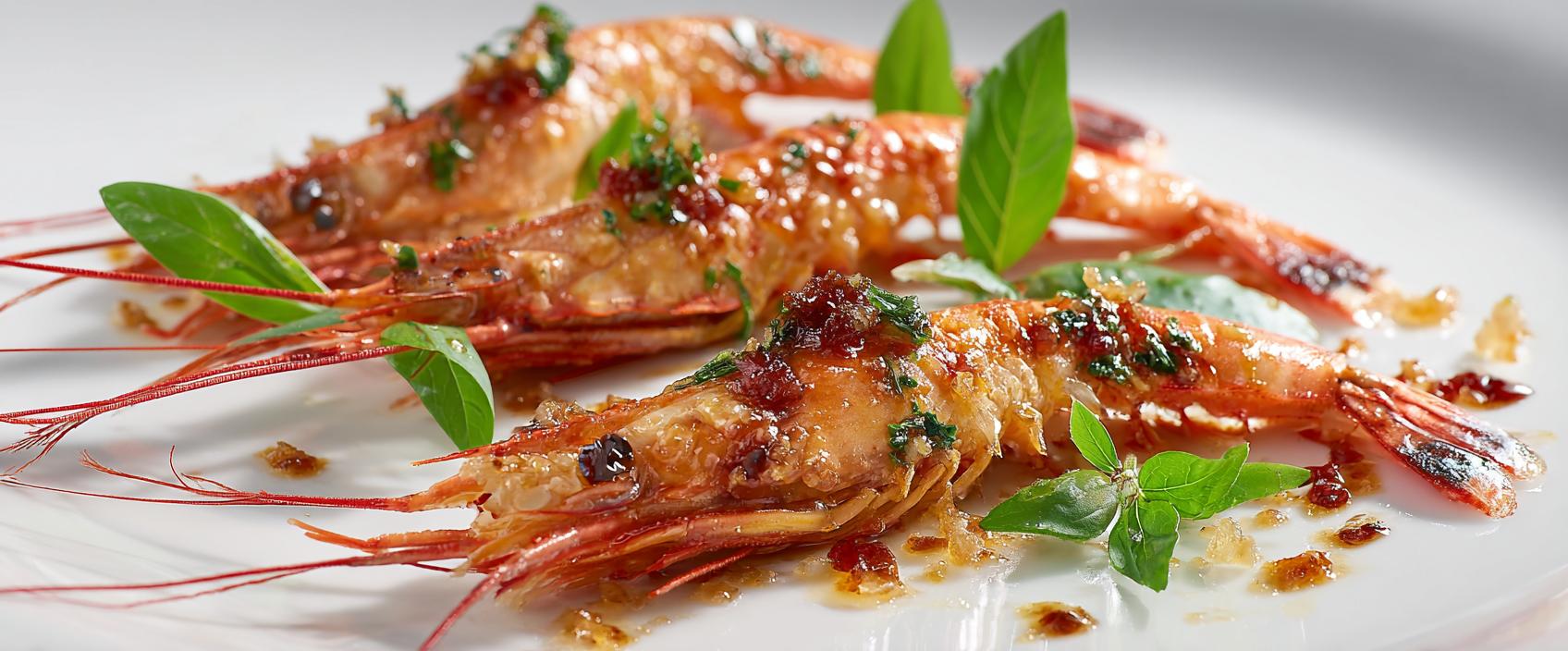 Gamba's van de BBQ met Tomaten-Sherryboter en Dragon