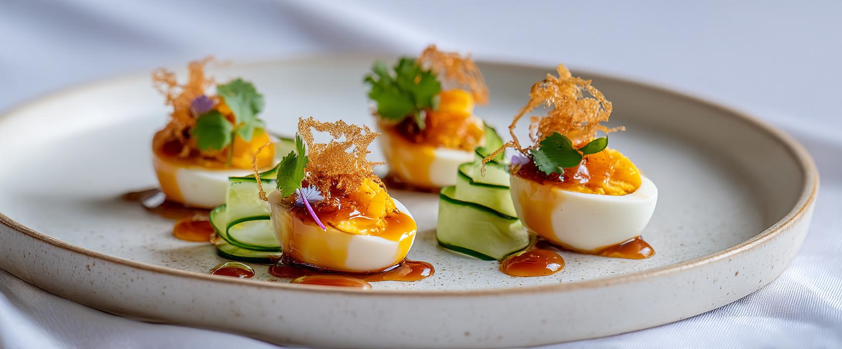 Kai Look Keuy — Thaise gefrituurde eieren met aromatische palmsuikersaus