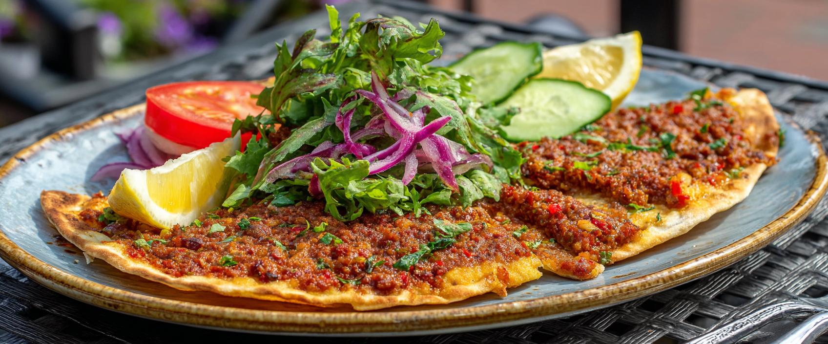 Lahmacun — Turkse pizza met lamsgehakt uit de pizzaoven