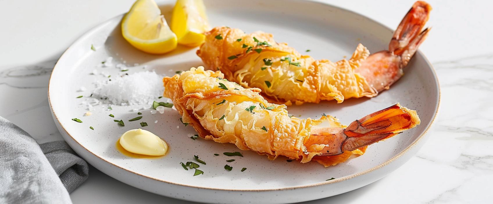 Langoustine in filodeeg met appel, gember en dragon