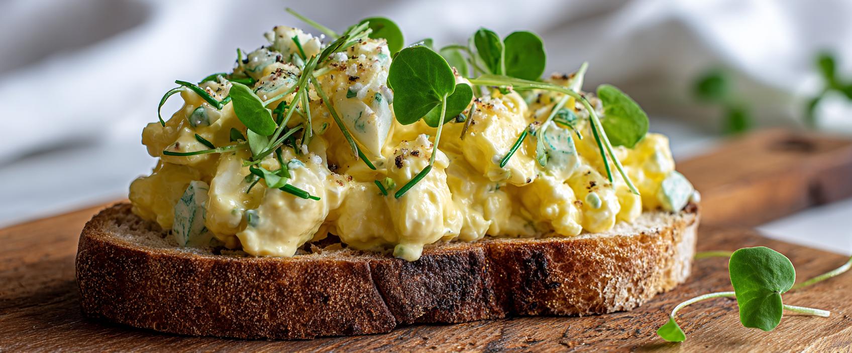 De perfecte eiersalade op toast