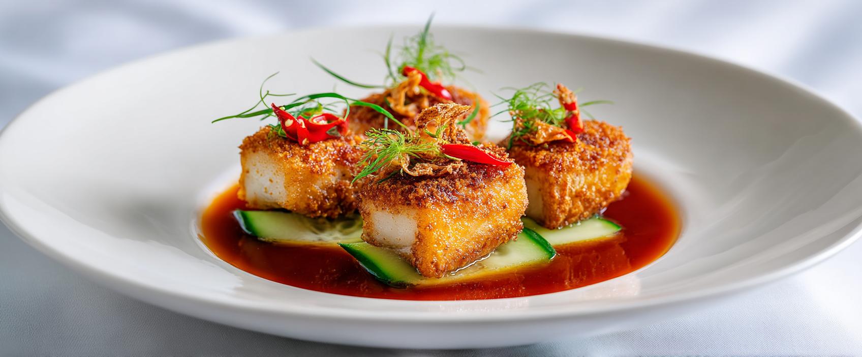 Pla Rad Prik — krokante zeebaars met chili-tamarindesaus
