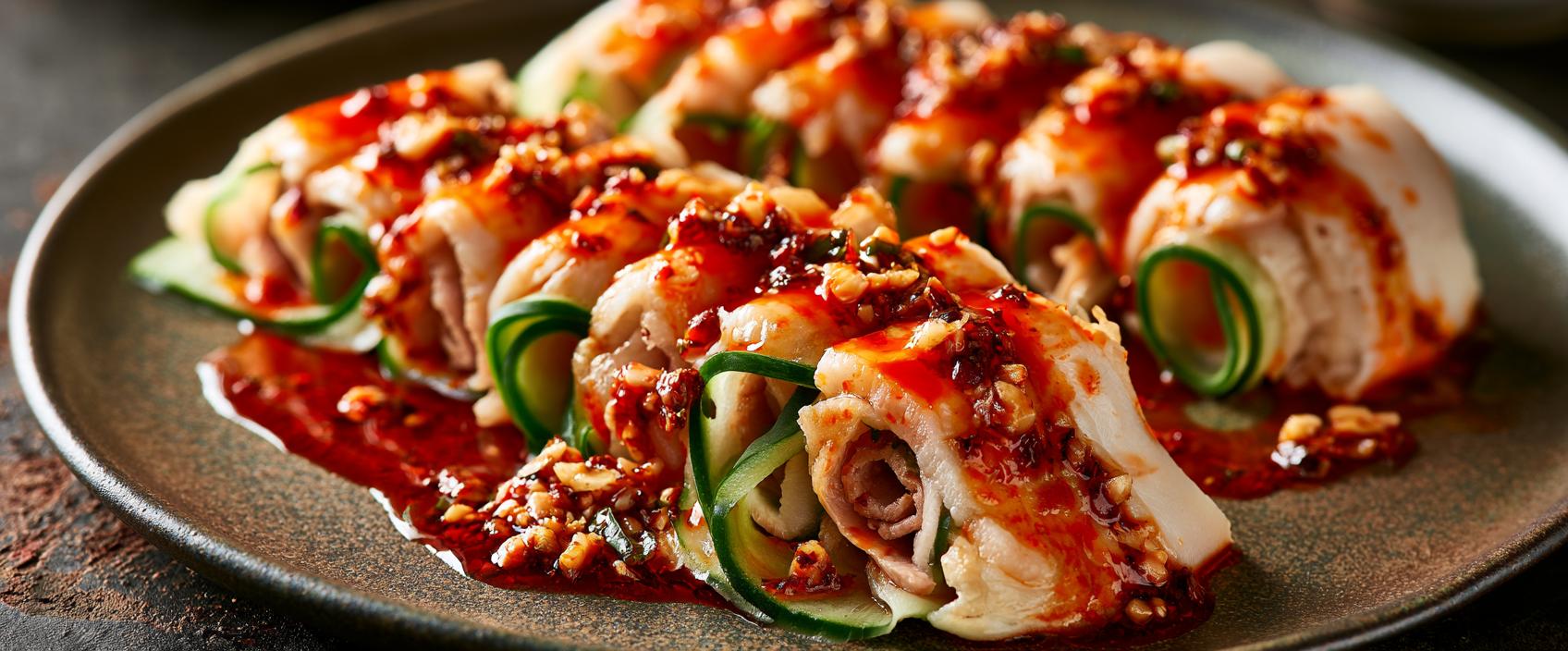 Suan Ni Bai Rou — Flinterdun Buikspek met Vurige Knoflook-Chiliolie