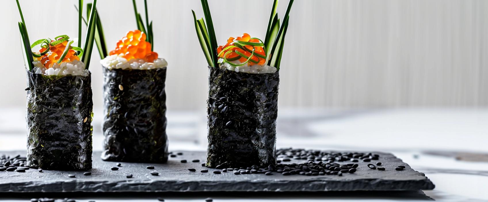 Sushi-Kokertje met Tonijn, Gember en Wasabi