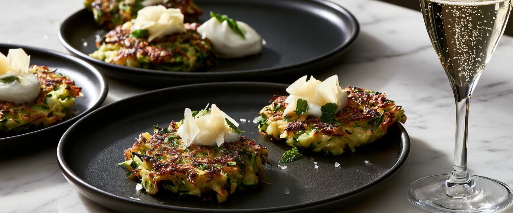 Tortillitas de calabacín — krokante courgette-fritters met manchego