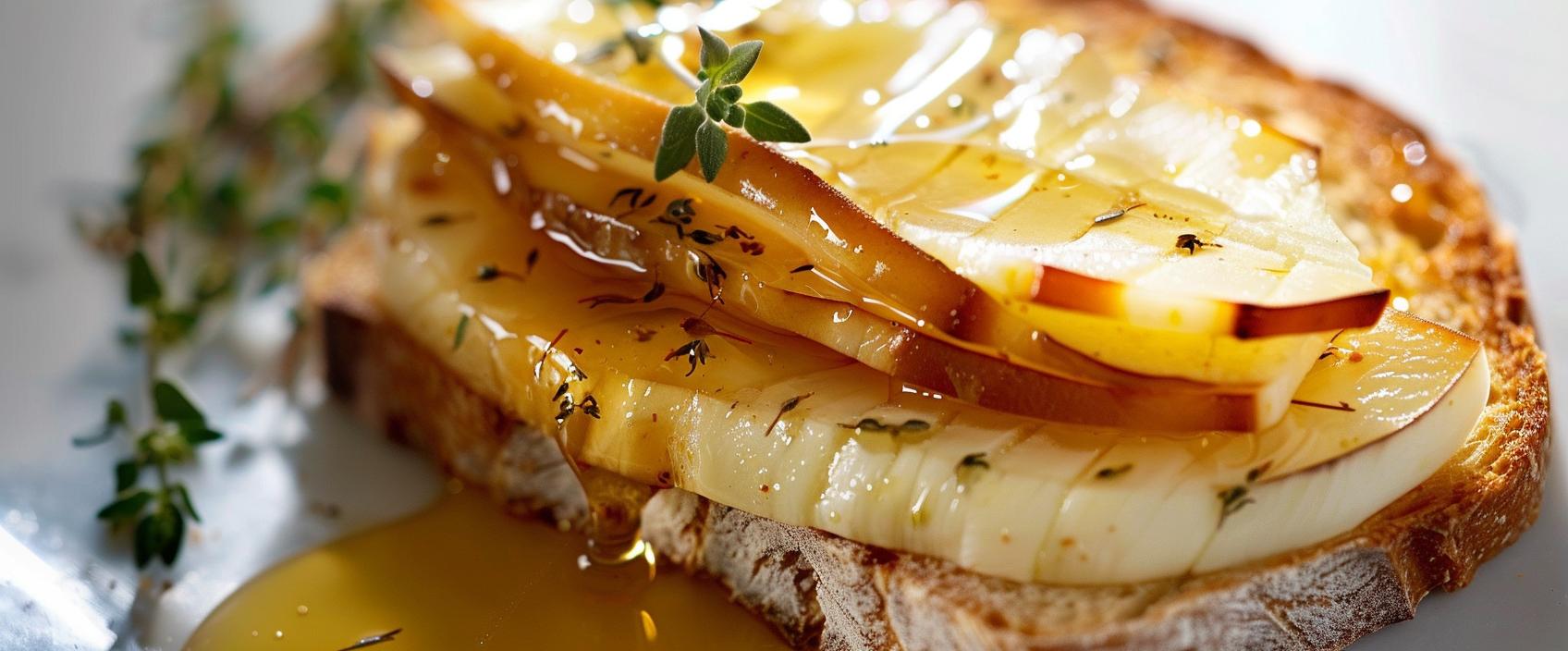 Tosta met manchego, vijgencompote en walnoot
